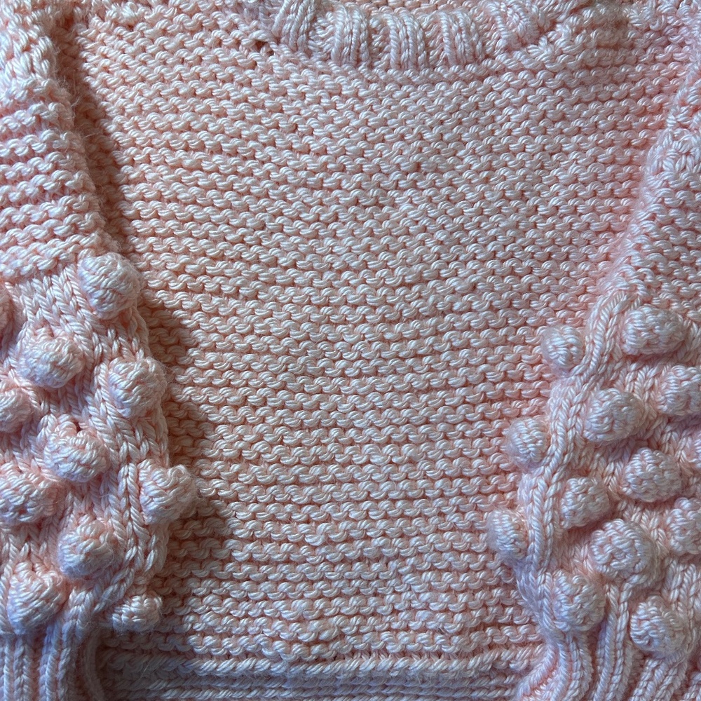 Hand Knit Pink Sweater